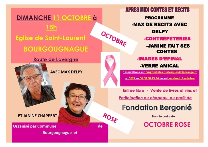 Après-midi contes et récits d'Octobre rose