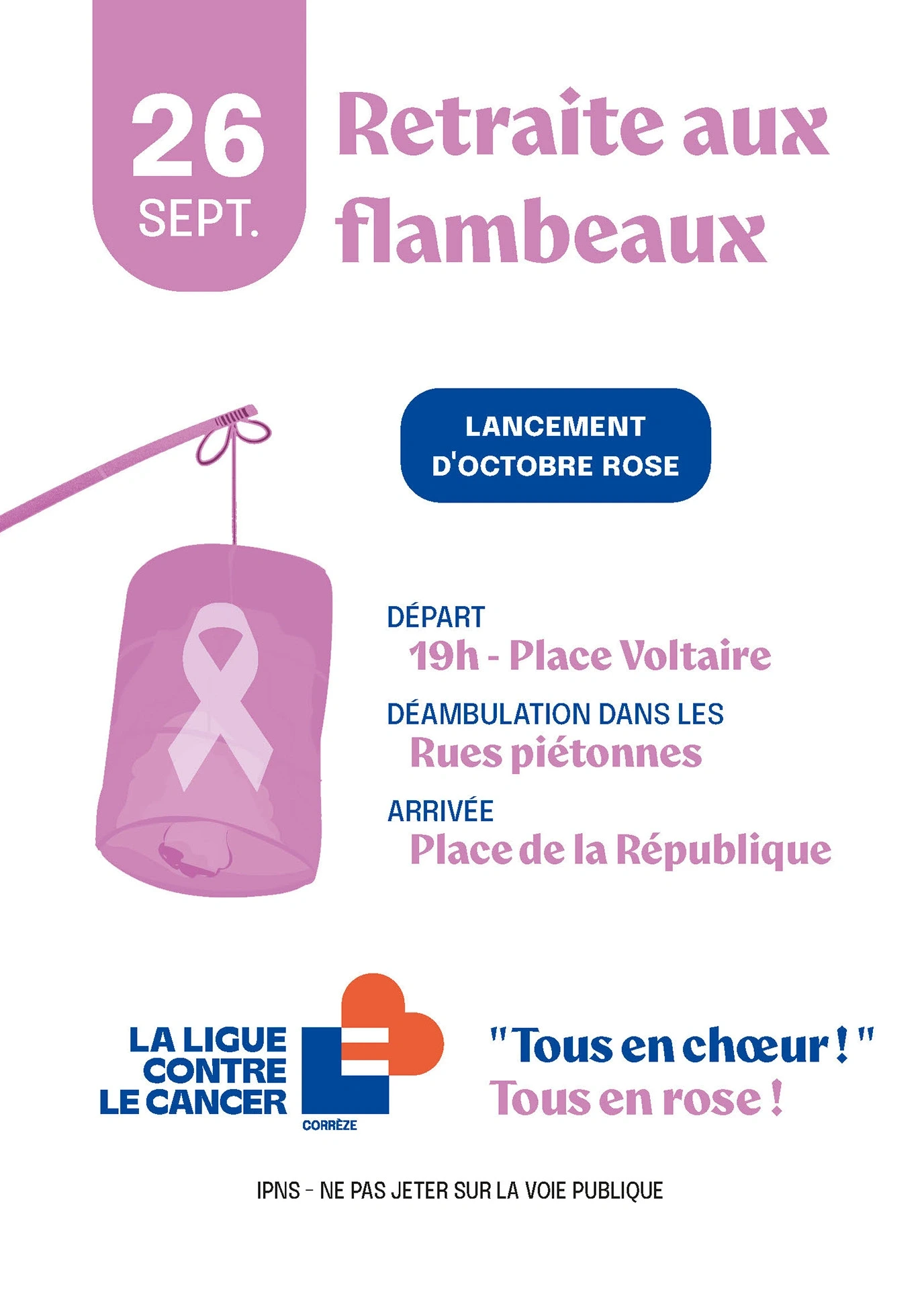 Retraite aux flambeaux Octobre Rose