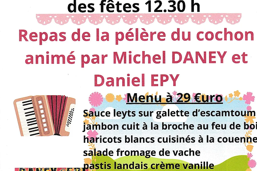 Repas de la pelere du cochon