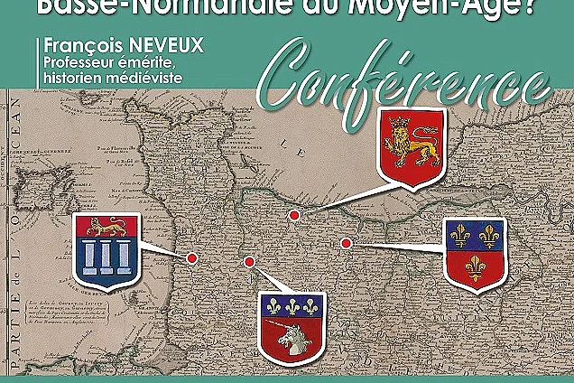 Bayeux ou Caen : quelle capitale pour la basse Normandie ? Conférence de la Société d'archéologie et d'histoire de la Manche, par François NEVEUX,