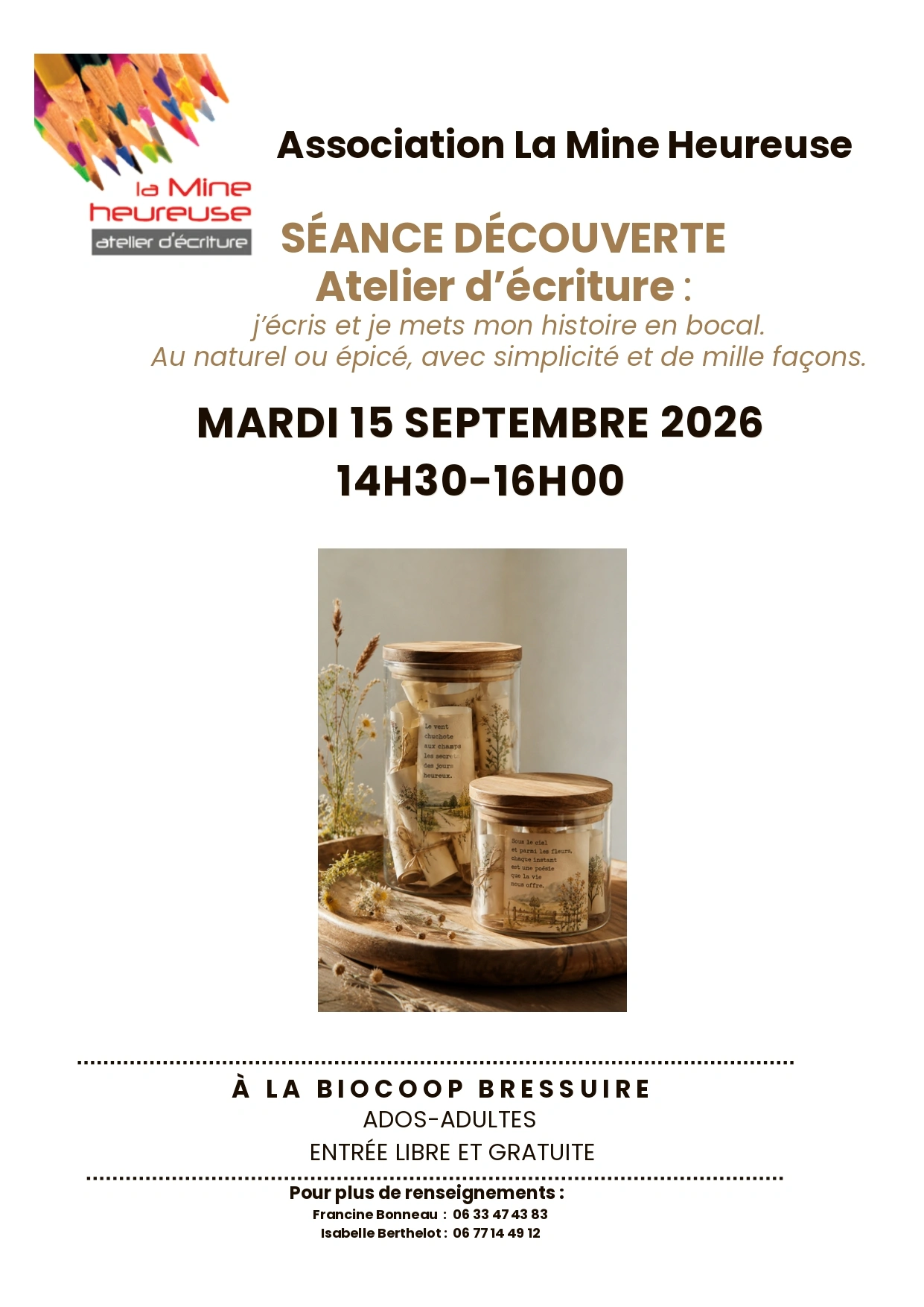 Atelier découverte d'écriture