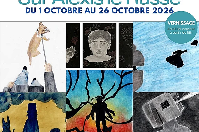 Exposition "Sur Alexis le Russe" par Gus et les élèves du lycée Millet