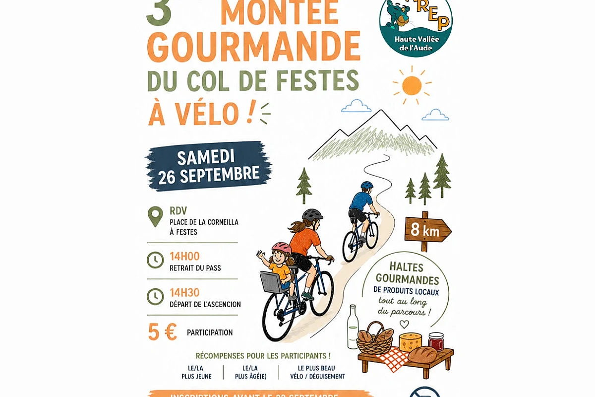 3ÈME MONTÉE GOURMANDE DU COL DE FESTES À VÉLO