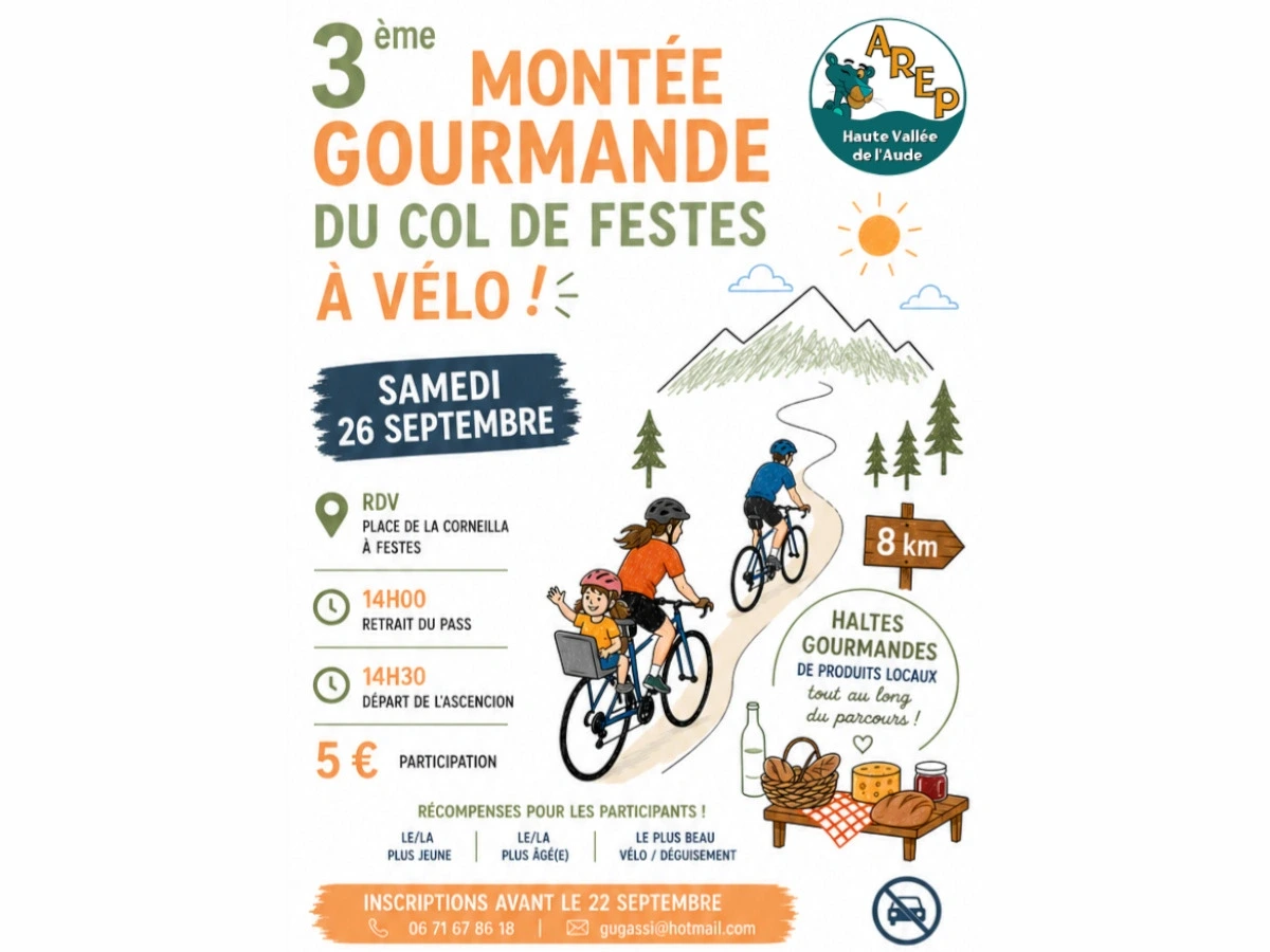 3ÈME MONTÉE GOURMANDE DU COL DE FESTES À VÉLO