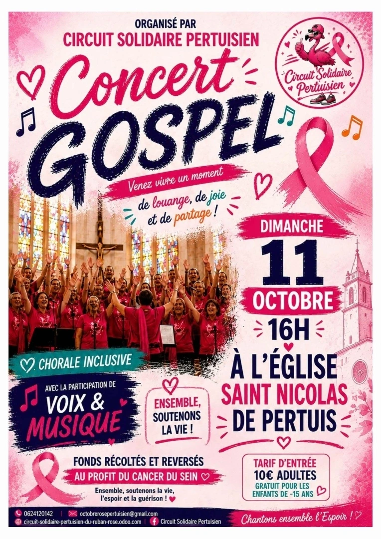 Concert Gospel Octobre Rose