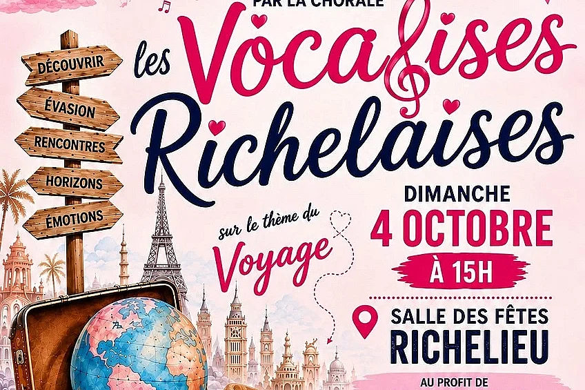 Concert caritatif des Vocalises Richelaises - "Le Voyage"