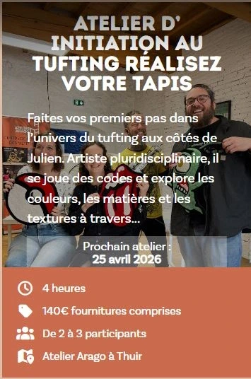 ATELIER D'INITIATION AU TUFTING RÉALISEZ VOTRE TAPIS