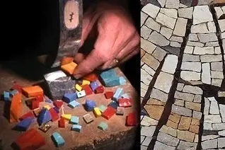 Visite de l'atelier de mosaïques de Michel Patrizio, maître artisan : le plus 