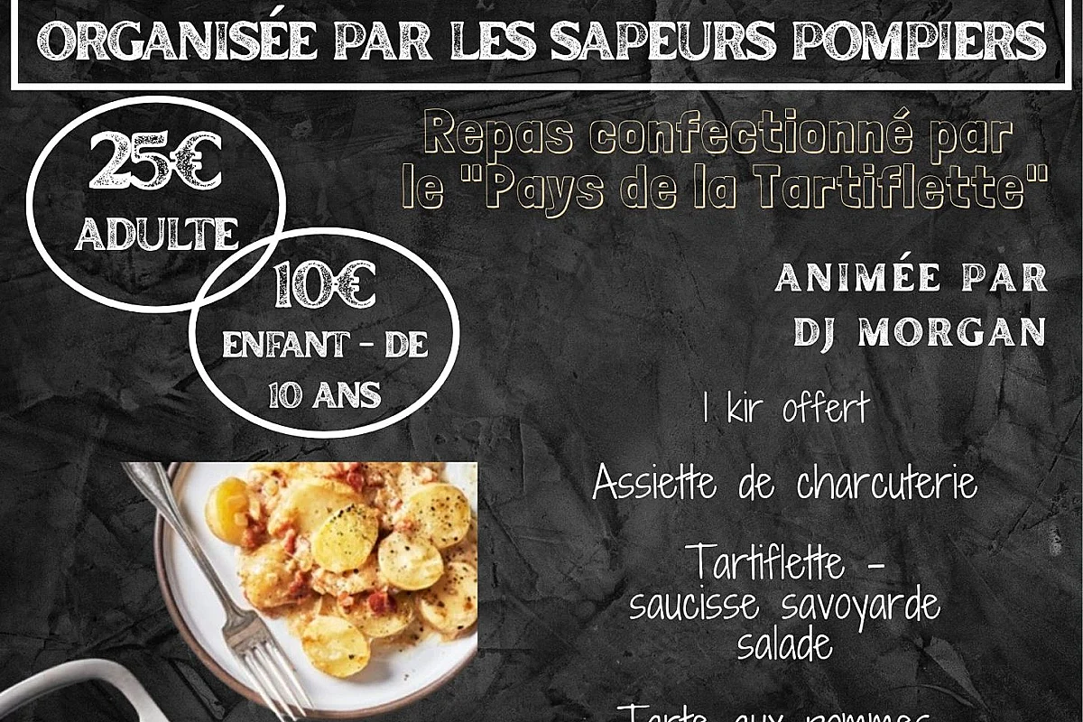 Soirée tartiflette des sapeurs pompiers