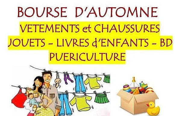 Bourse d'automne - vêtements, jouets, livres d'enfants et puériculture