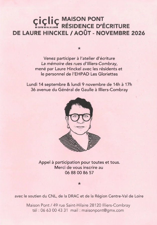 Atelier d'écriture "La mémoire des rues d'Illiers-Combray" par Laure Hinckel