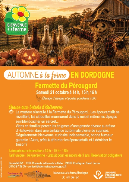 Bienvenue à la ferme - Chasse au trésor d'Halloween à La Fermette du Pérougord