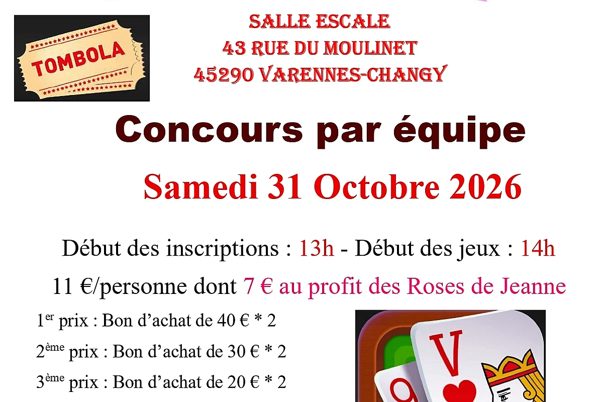 Belote au profit des Roses de Jeanne