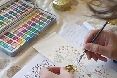 Atelier-école à l'AMI : Enluminures