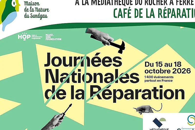 Café de la réparation à la Médiathèque du Rocher à Ferrette