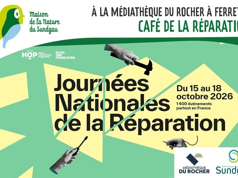 Café de la réparation à la Médiathèque du Rocher à Ferrette