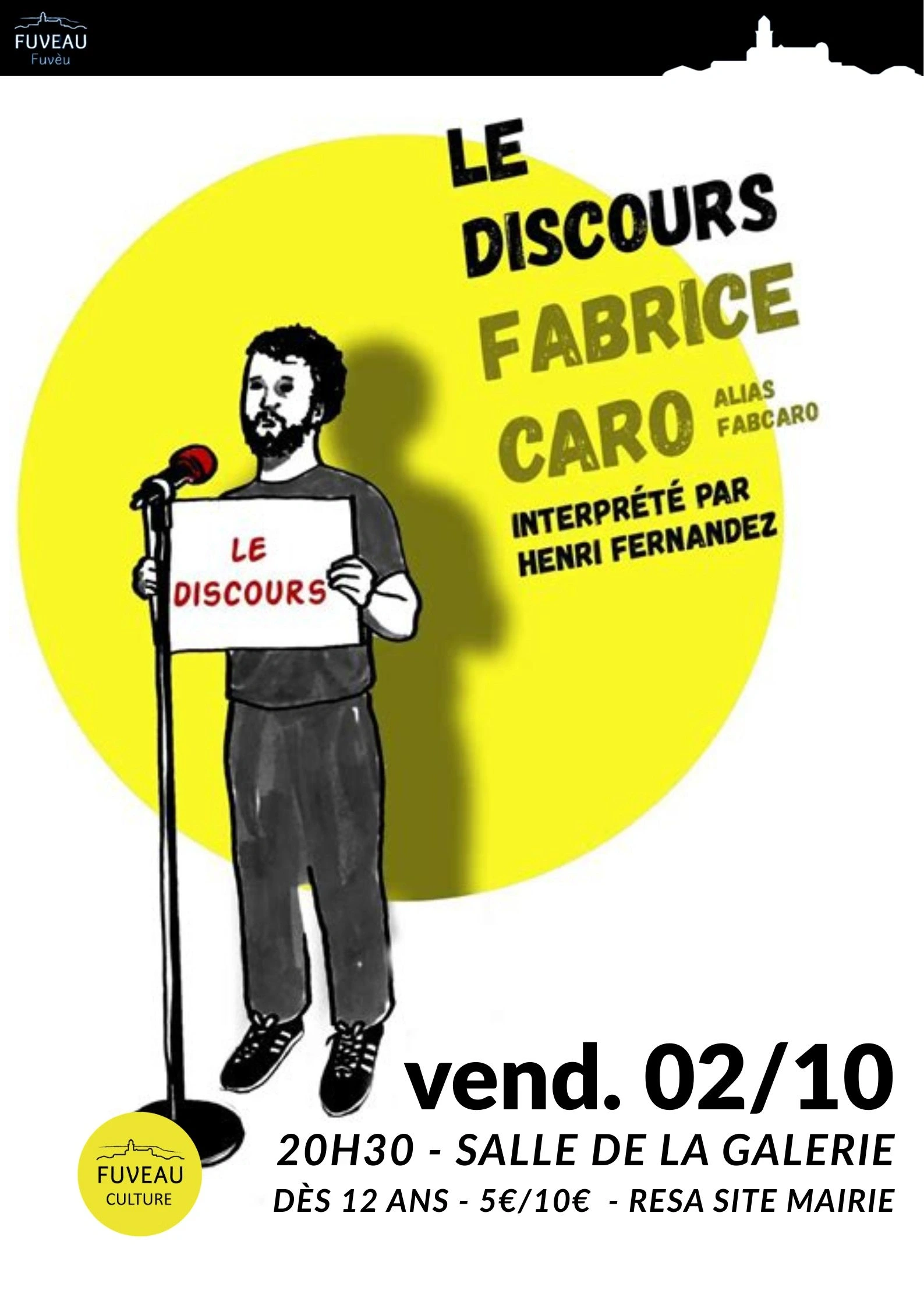 Le discours Fabrice Caro