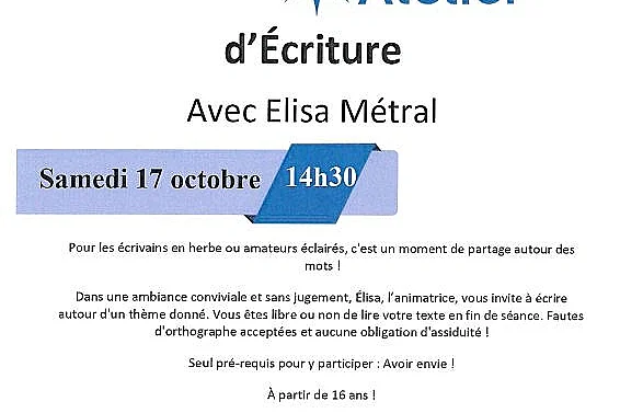 Atelier d'écriture