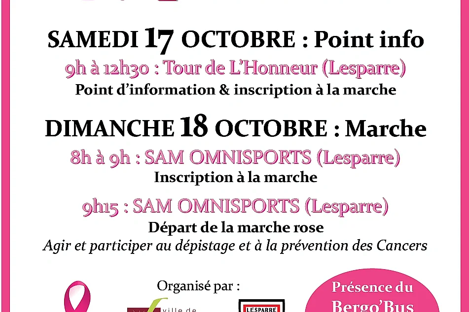 Octobre Rose 2026 : la Marche Lespar'Ose
