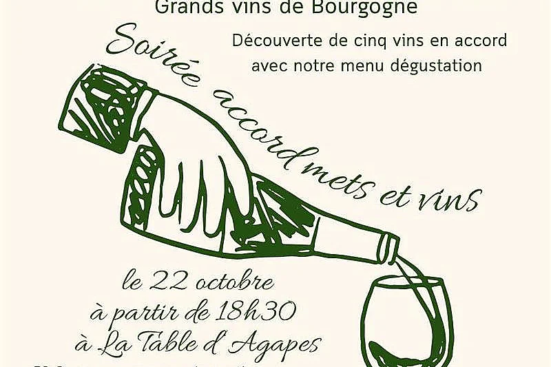 Soirée accord mets et vins - Les Agapes