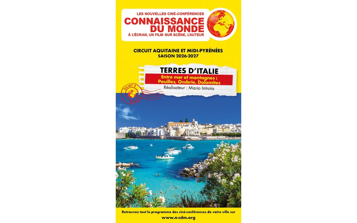 Connaissance du monde - Terres d'Italie : Entre mers et montagne