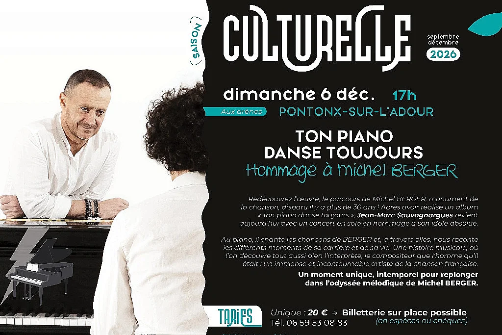 Saison Culturelle : "Ton Piano danse toujours" Hommage à Michel Berger