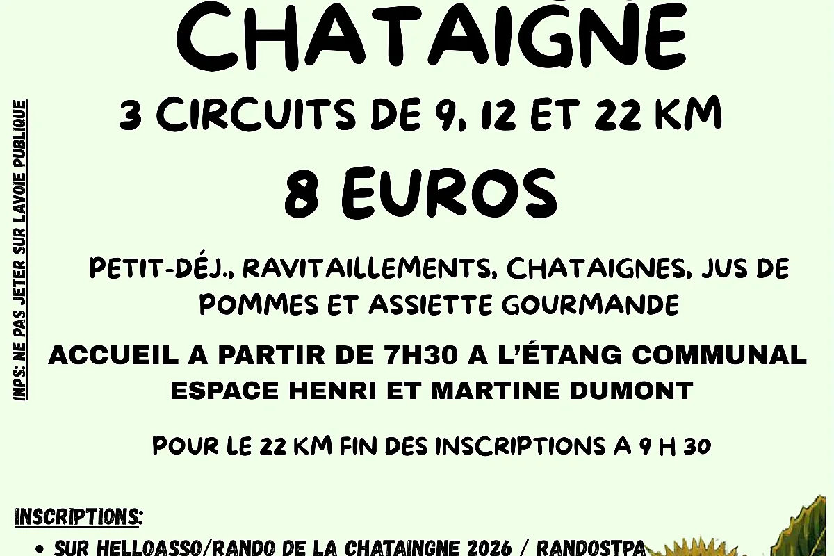 Randonnée de la châtaigne
