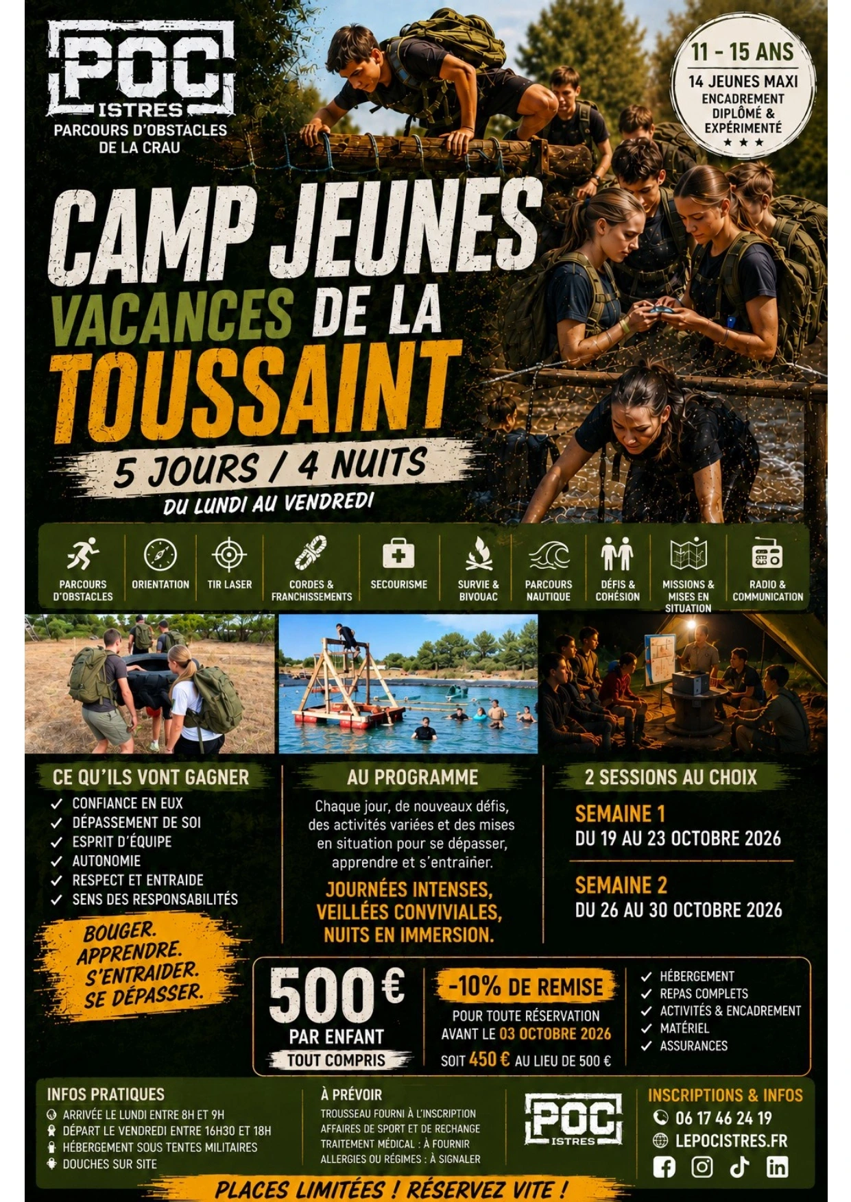 Camp jeunes vacances de la Toussaint