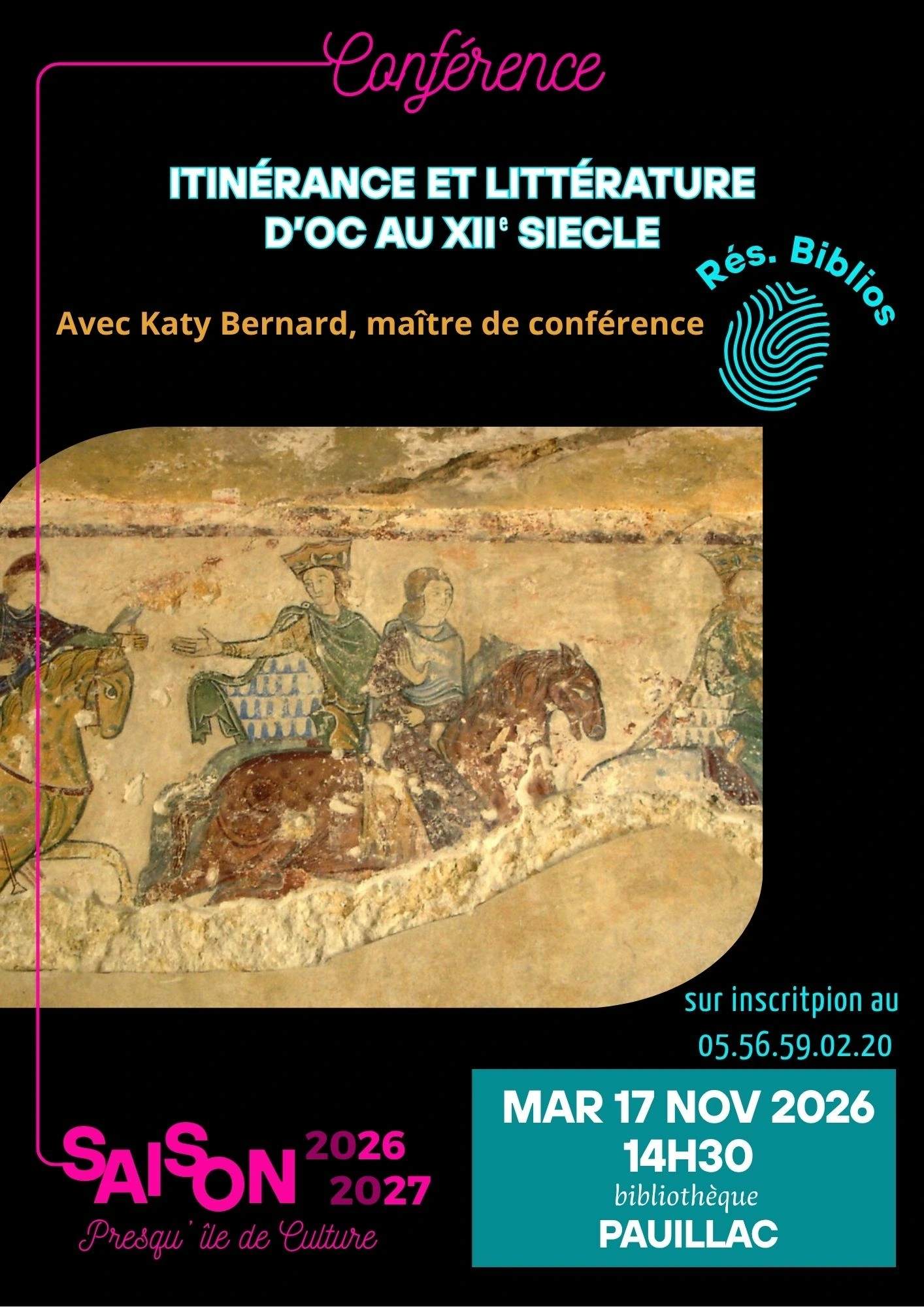 Conférence itinérance et littérature d'oc au 12eme siècle : quelques exemples autour d'Aliénor d'Aquitaine et de son fils Richard Coeur de Lion