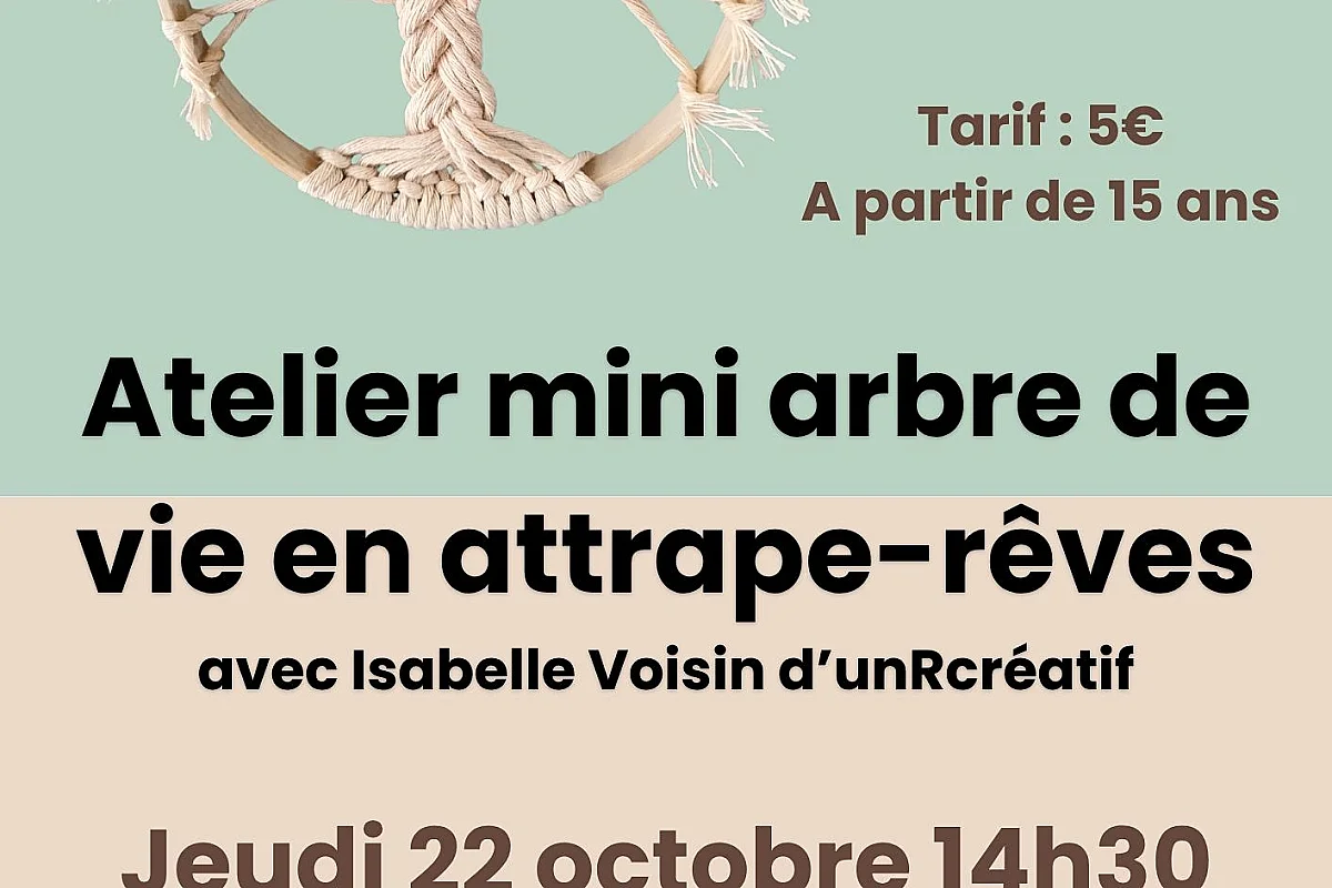 Atelier mini arbre de vie en attrape-rêves – public ado et adultes