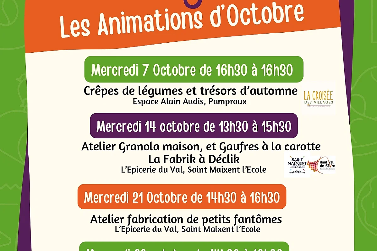 Atelier fabrication de petits fantômes avec  l'Epicerie du Val