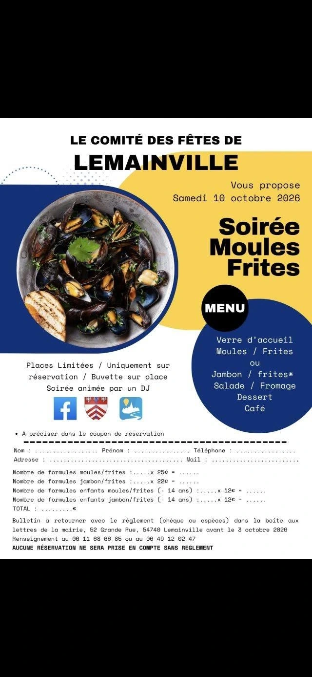 Soirée moules-frites