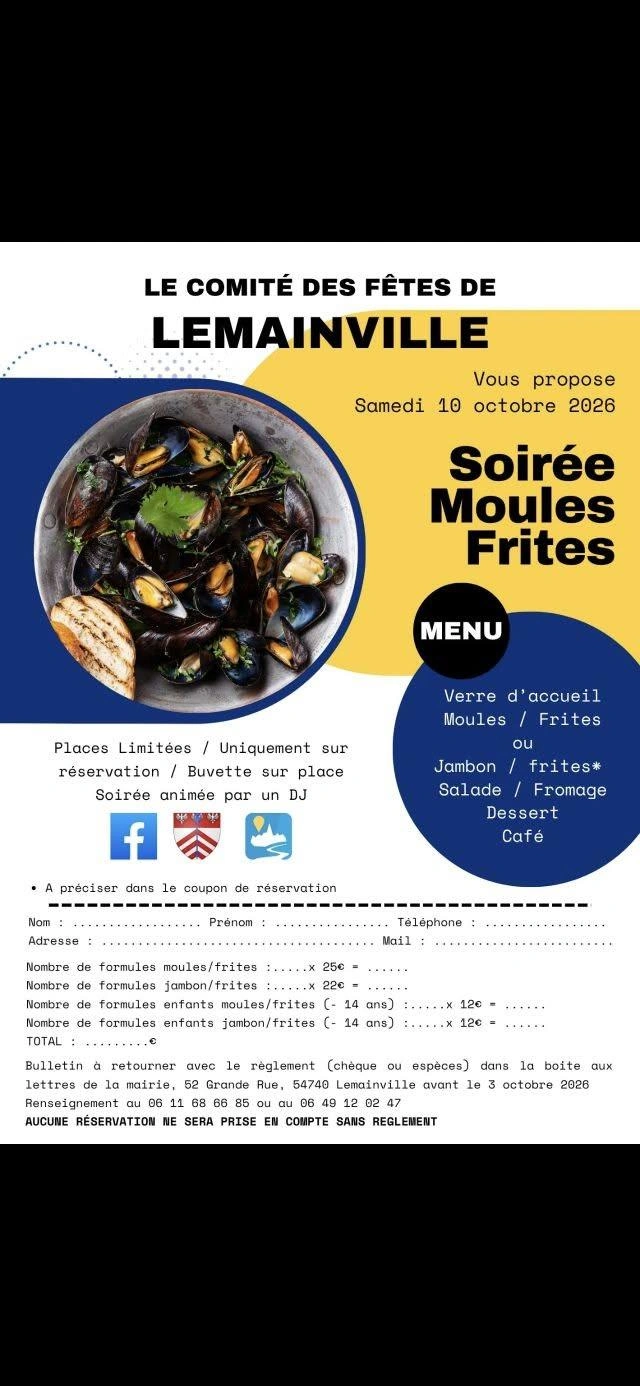 Soirée moules-frites