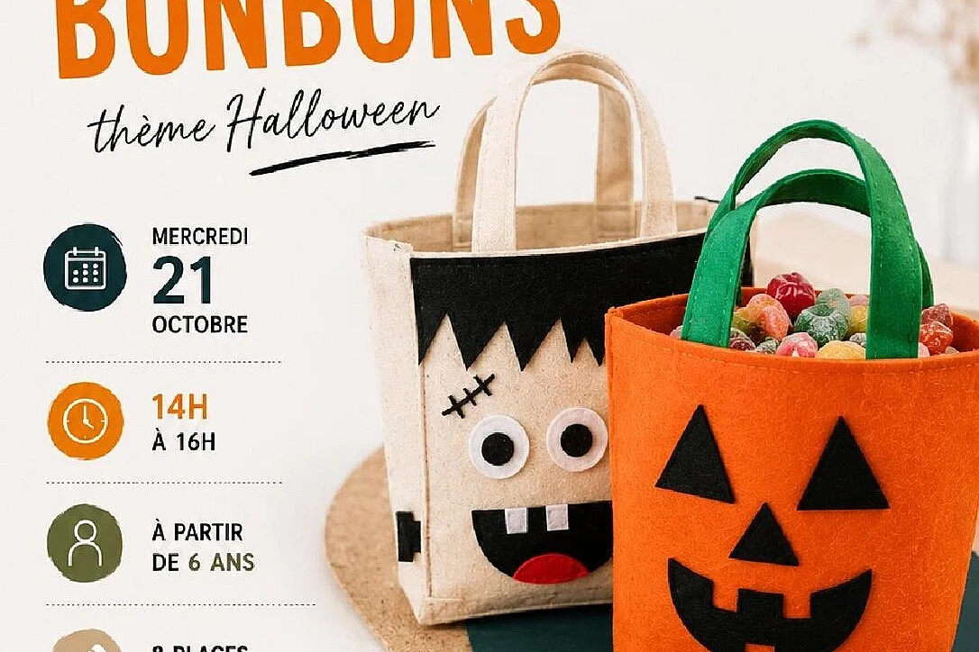 MÉDIATHÈQUE – ATELIER CRÉATIF : SAC À BONBONS (THÈME HALLOWEEN)