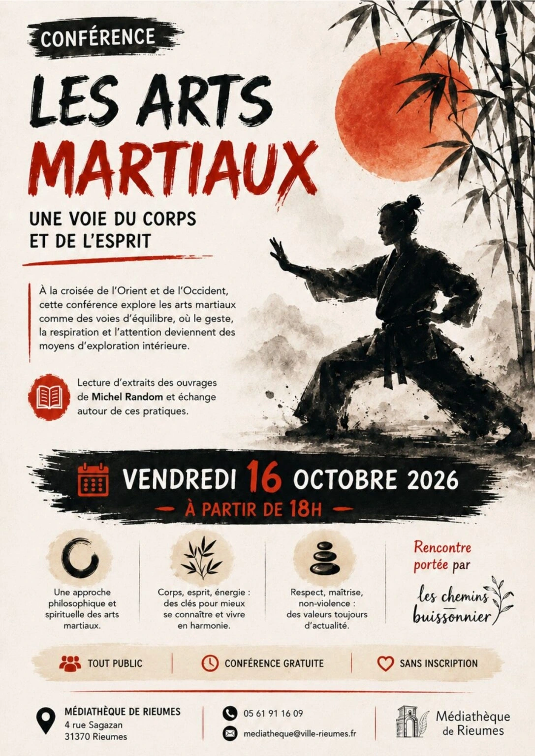 MÉDIATHÈQUE – CONFÉRENCE : LES ARTS MARTIAUX – UNE VOIE DU CORPS ET DE L'ESPRIT