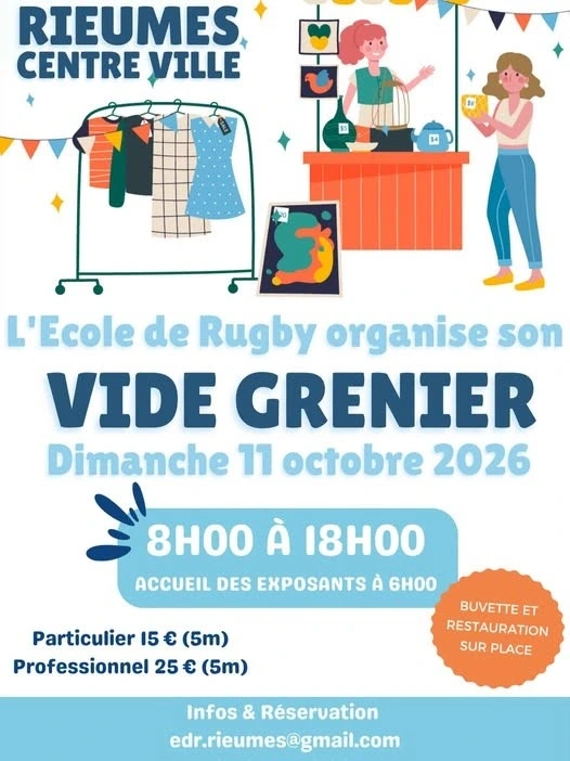 GRAND VIDE-GRENIER DE L’ÉCOLE DE RUGBY