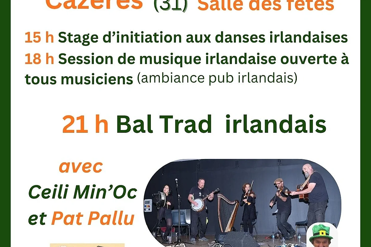 JOURNÉE IRLANDAISE : STAGE, MUSIQUE, BAL