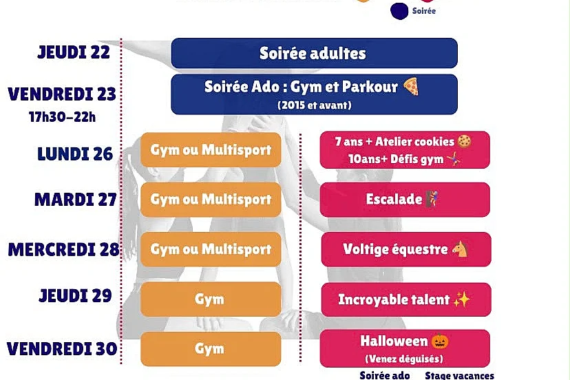 Stage vacances pour tous - Saint-Maixent Gym