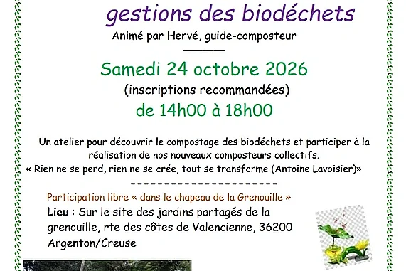 Construction des composteurs collectifs et gestions des biodéchets