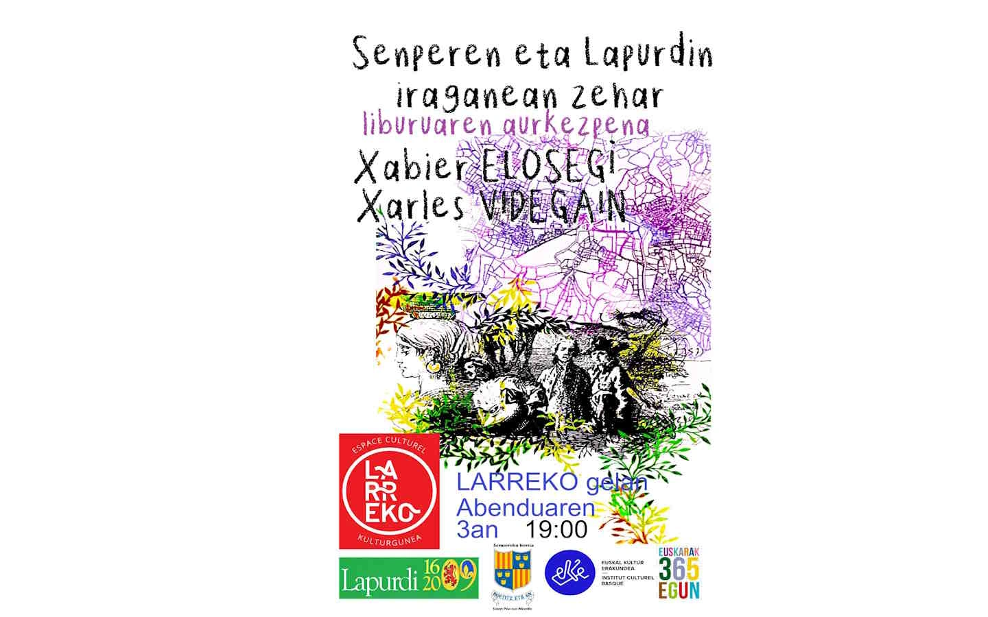 Conférence en basque "Senpere eta Lapurdin iraganean zehar" Liburuaren aurkezpena