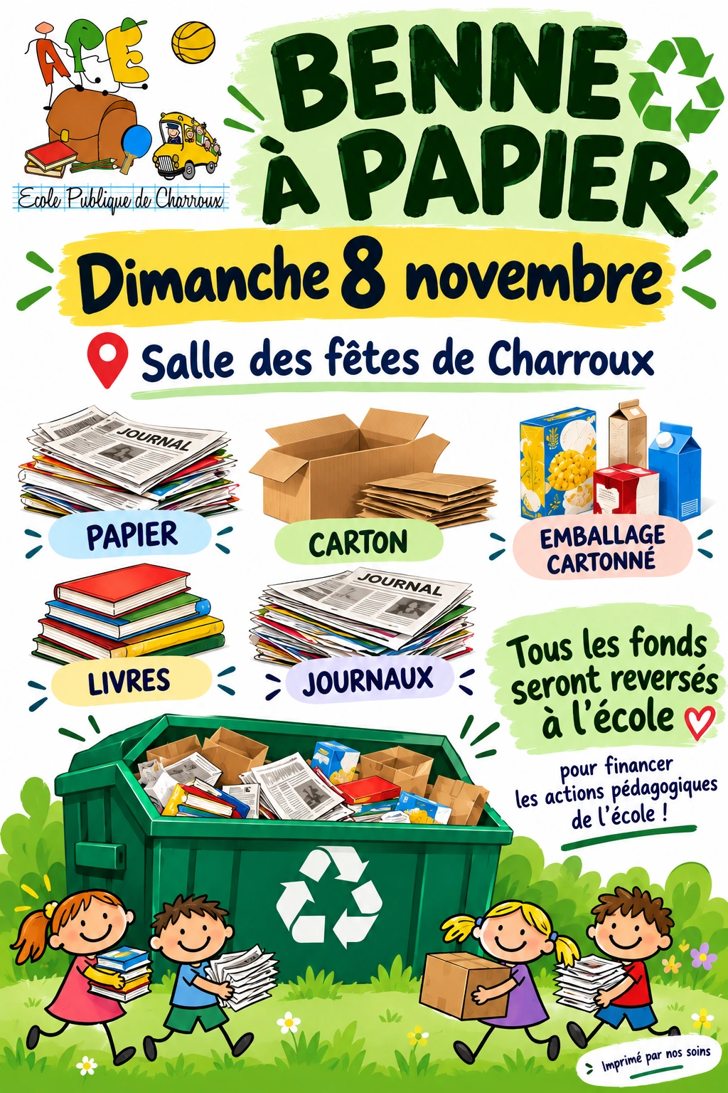 Benne à papier et carton