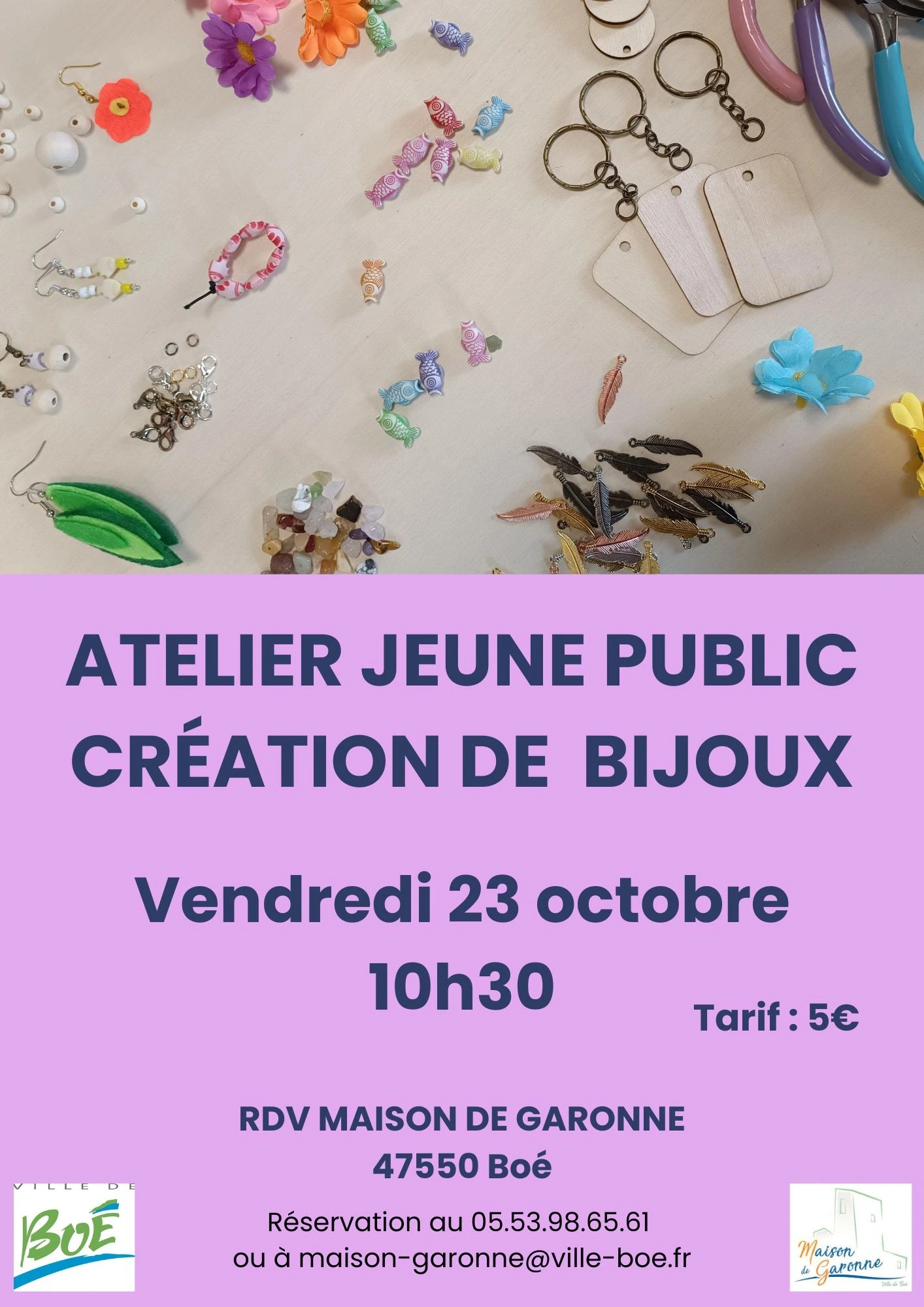 Atelier bijoux nature – jeune public
