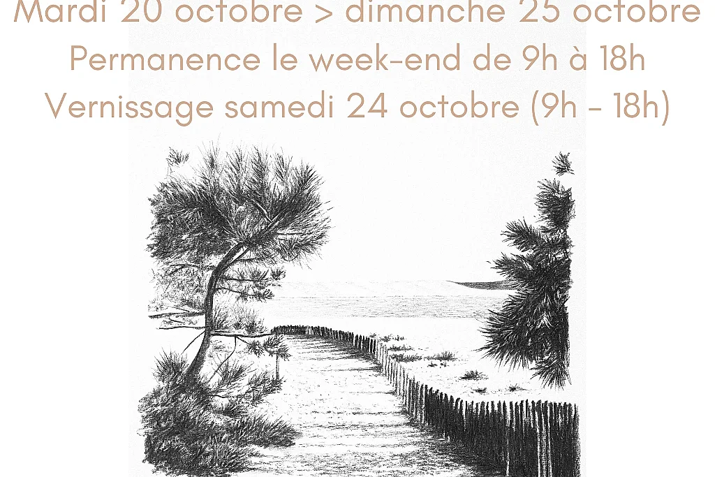 Exposition de dessins au fusain par Virginie Rosoor - M' Les Abatilles / Pereire