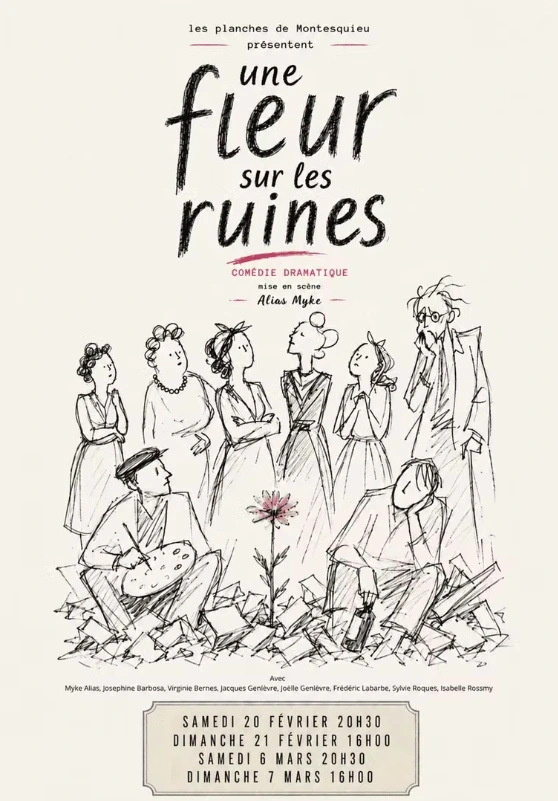 Une fleur sur les ruines