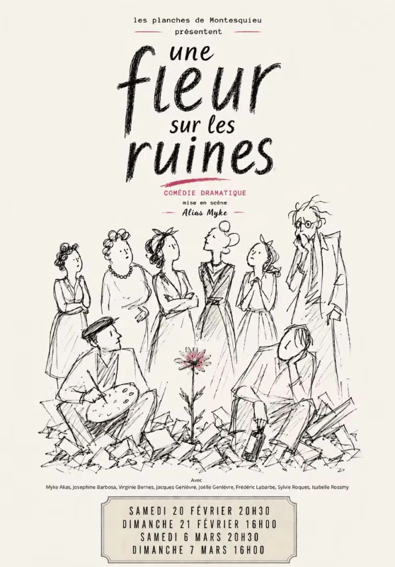 Une fleur sur les ruines