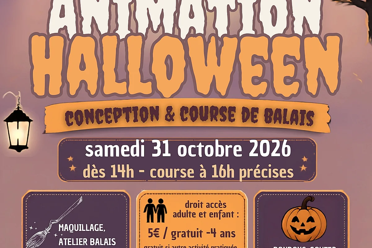Animations Halloween course de balais à Loisirs Loire Valley