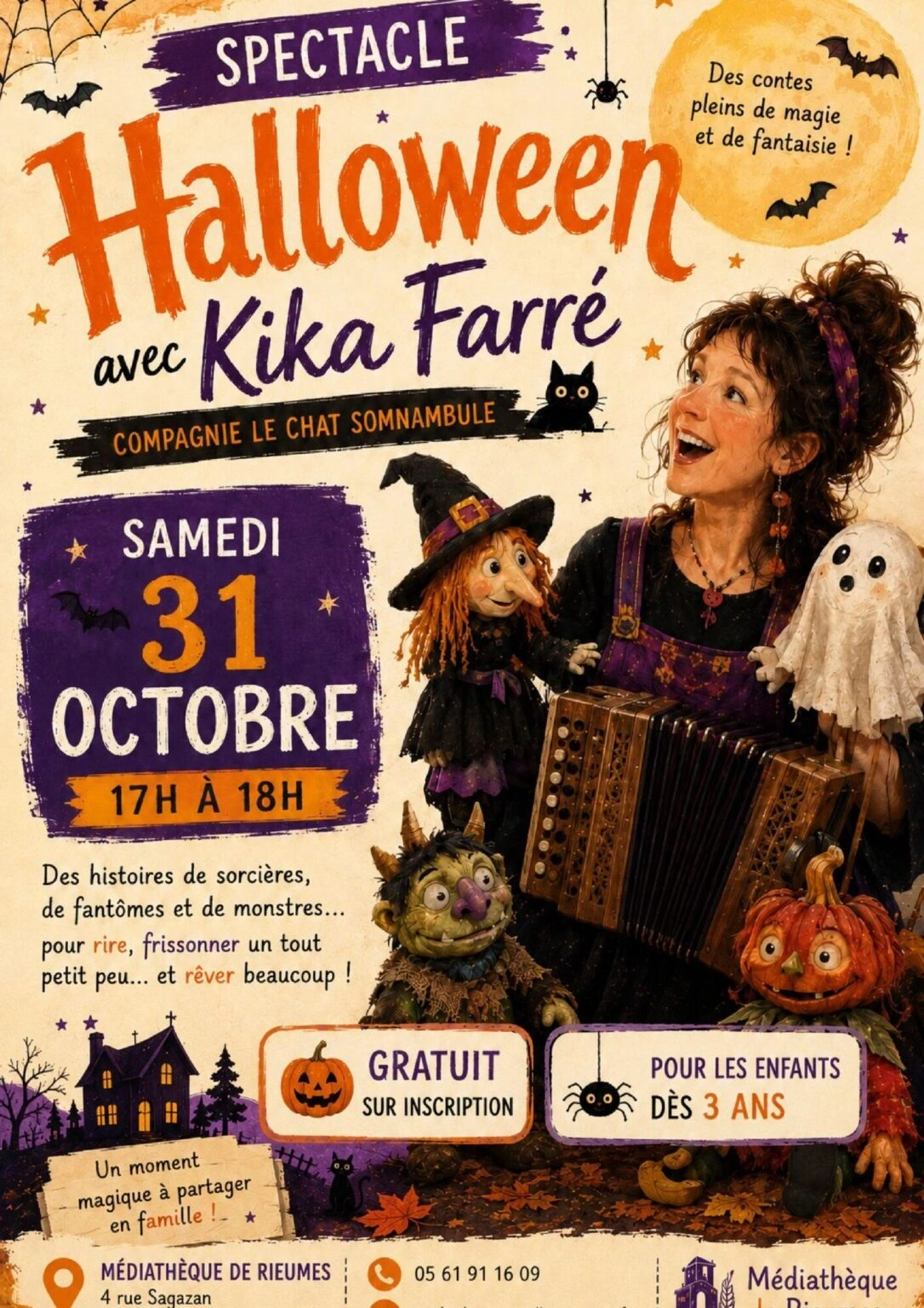 MÉDIATHÈQUE – CONTES DU MERCREDI : SPÉCIAL HALLOWEEN