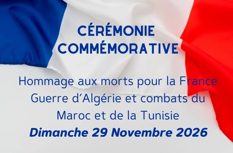 COMMÉMORATION D’HOMMAGE AUX MORTS POUR LA FRANCE EN AFRIQUE DU NORD