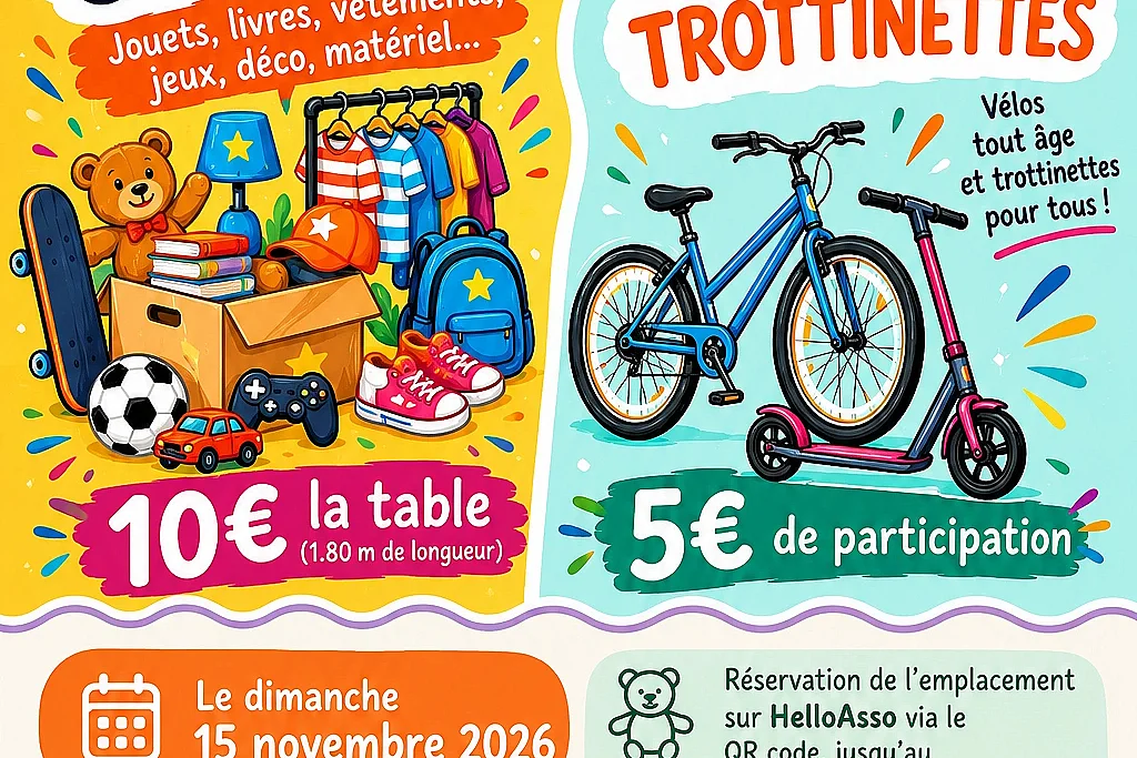 Vide ta chambre, Bourse aux vélos et aux trottinettes