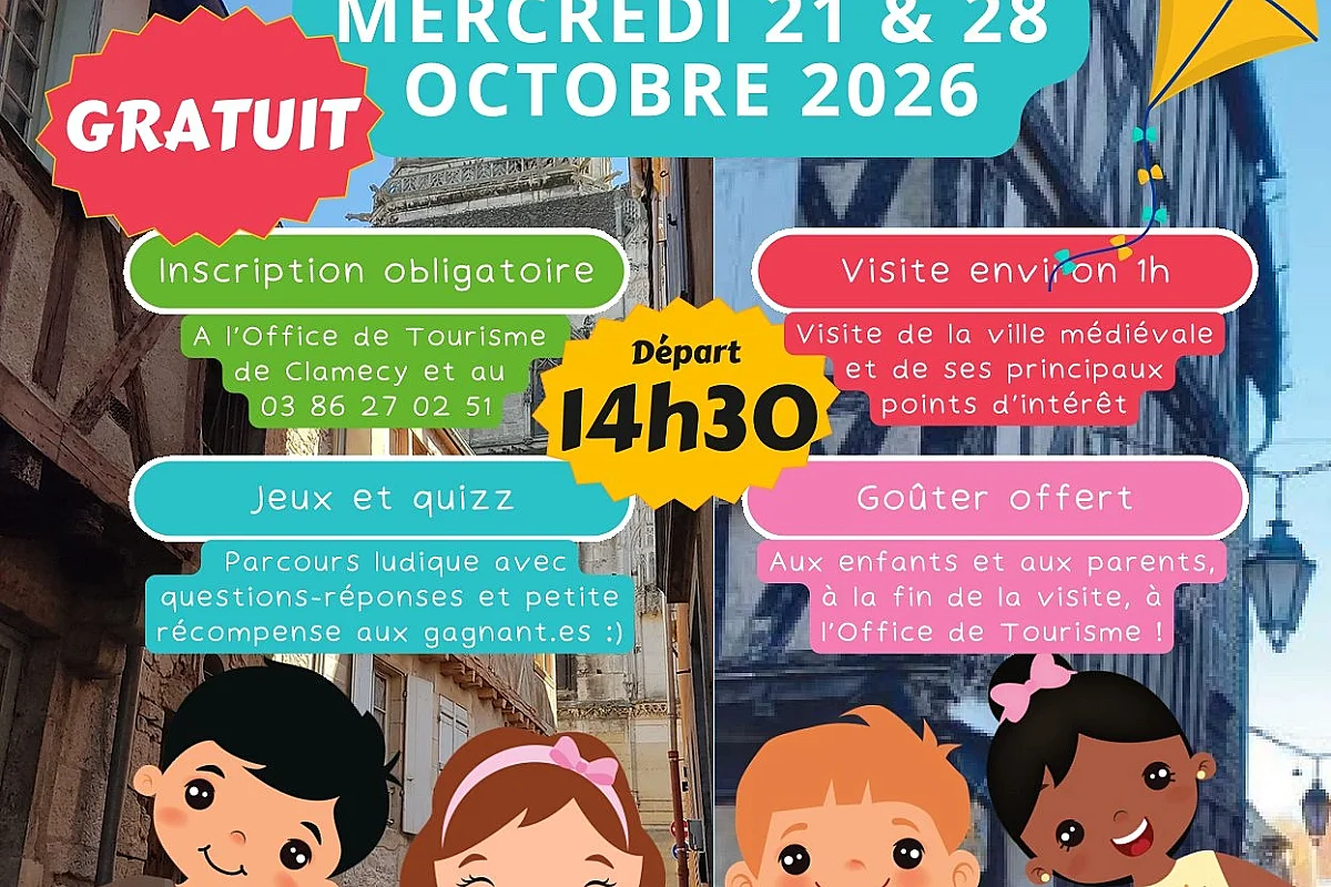 Visite commentée ludique pour enfants du Clamecy médiéval